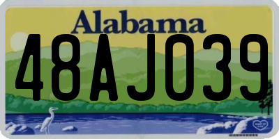 AL license plate 48AJ039