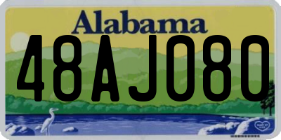 AL license plate 48AJ080