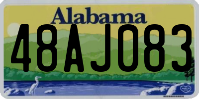 AL license plate 48AJ083