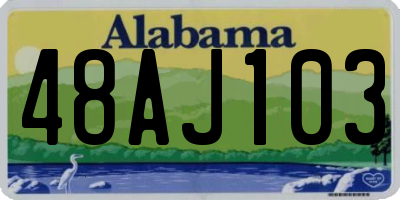AL license plate 48AJ103