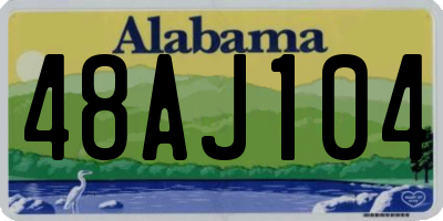 AL license plate 48AJ104