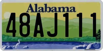 AL license plate 48AJ111