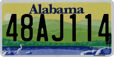 AL license plate 48AJ114