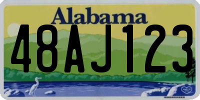 AL license plate 48AJ123