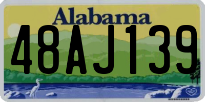 AL license plate 48AJ139