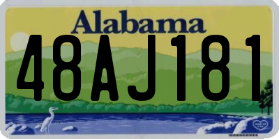 AL license plate 48AJ181