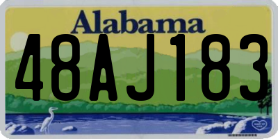 AL license plate 48AJ183