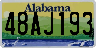 AL license plate 48AJ193