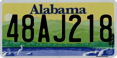 AL license plate 48AJ218