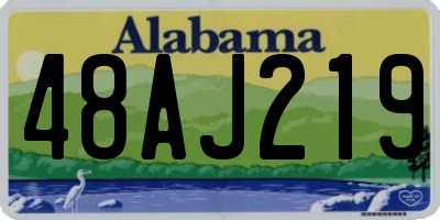 AL license plate 48AJ219