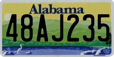 AL license plate 48AJ235
