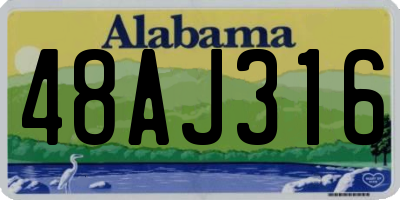 AL license plate 48AJ316