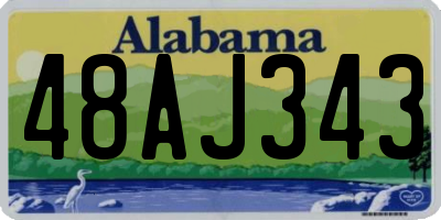 AL license plate 48AJ343