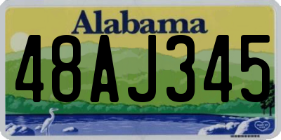 AL license plate 48AJ345