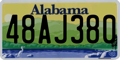 AL license plate 48AJ380