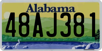 AL license plate 48AJ381