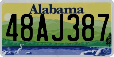 AL license plate 48AJ387