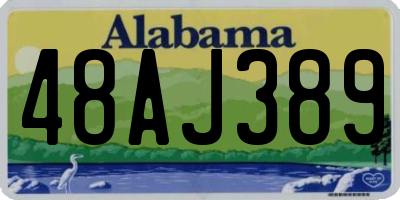 AL license plate 48AJ389