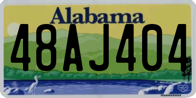 AL license plate 48AJ404