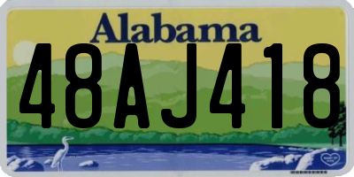 AL license plate 48AJ418