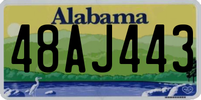 AL license plate 48AJ443