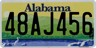 AL license plate 48AJ456
