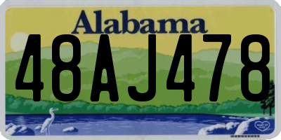 AL license plate 48AJ478