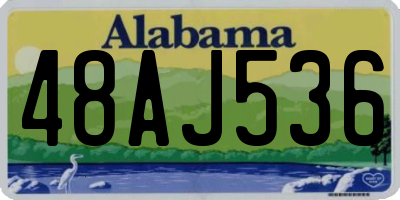 AL license plate 48AJ536