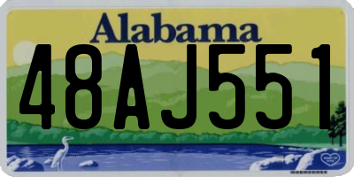 AL license plate 48AJ551