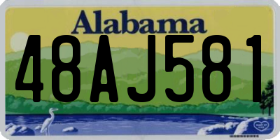 AL license plate 48AJ581