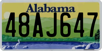 AL license plate 48AJ647