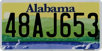 AL license plate 48AJ653