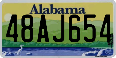 AL license plate 48AJ654