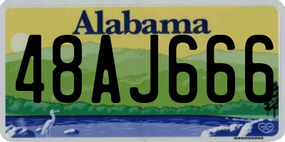 AL license plate 48AJ666