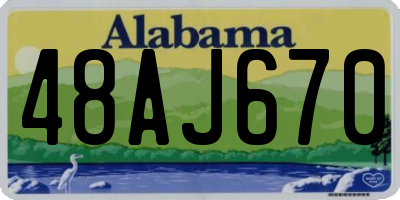 AL license plate 48AJ670