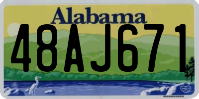 AL license plate 48AJ671