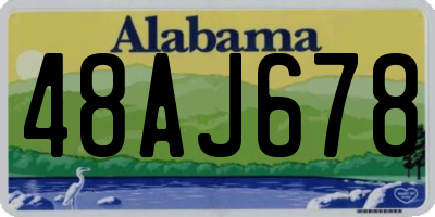 AL license plate 48AJ678