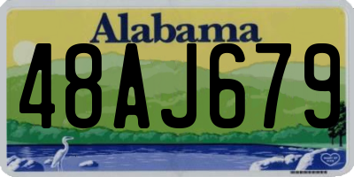 AL license plate 48AJ679