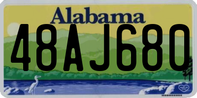 AL license plate 48AJ680