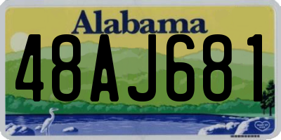 AL license plate 48AJ681