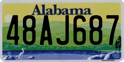 AL license plate 48AJ687