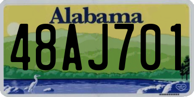 AL license plate 48AJ701