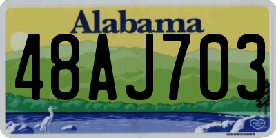AL license plate 48AJ703