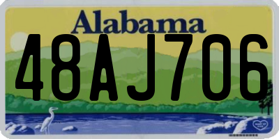 AL license plate 48AJ706