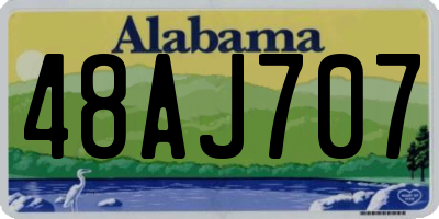 AL license plate 48AJ707