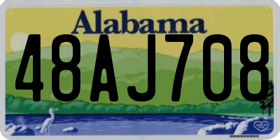 AL license plate 48AJ708