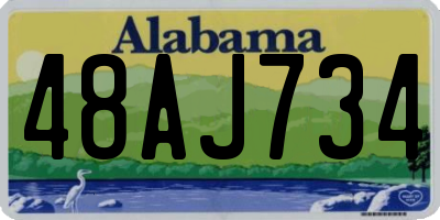AL license plate 48AJ734