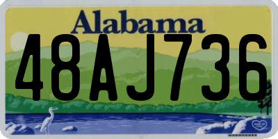 AL license plate 48AJ736
