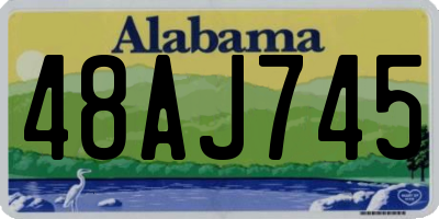 AL license plate 48AJ745