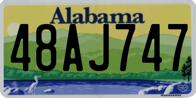 AL license plate 48AJ747